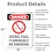 Signmission Diesel Fuel Flammable Danger Sign, Aluminum, 18in W x 24in L, 2PK OS-2PACK-DS-A-1824-V-1128 - alternate 4